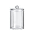 thumbnail image 4 of Cotton Round Holder with Lid, Clear Cotton Pad Dispenser for Bathroom Vanity, Shatterproof Countertop Organizer Apothecary Jar for Makeup Remover Pads & Skincare Routine Storage, 4 of 7