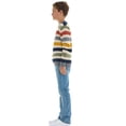 thumbnail image 3 of Sezzit Boys 100% Cotton Crewneck Sweater Soft Knit Pullover for Fall and Winter Long Sleeve Warm Knit - Multicolor Stripes - Size 16, 3 of 7