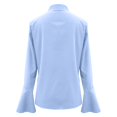 thumbnail image 5 of Holzkary Women's Long Bell Sleeve Tops Ruffle Blouse for Work Dressy Casual Work Tunic Shirts Clothes 2025 Fashion V Neck Drilling Solid Color Long Sleeve Blouses Light Weight Work Shirts Sky Blue M, 5 of 5