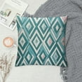 thumbnail image 2 of COMIO  Decorative Throw Pillow Covers  Geometric Design Cushion Cover for Couch Sofa Living Room, Aqua Blue, 2 of 5