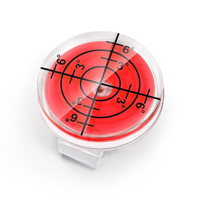 1PC Portable Plastic Golf Mark High Precision Bubble Level Cap Clamp Magnet Adsorbing Golf Supplies RED