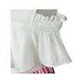 thumbnail image 6 of Girls Dress Chiffon Butterfly Ruffle Cold Shoulder White Pink 7, 6 of 7