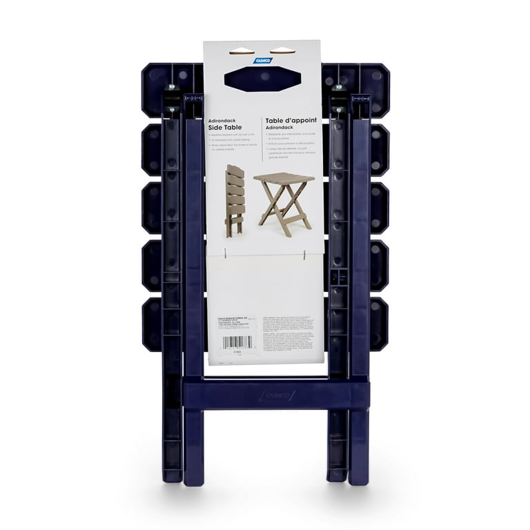 Camco Large Adirondack Portable Outdoor Folding Side Table Perfect for the Beach Camping Picnics Cookouts and More Weatherproof and Rust Resistant Navy Blue 51693 Walmart