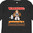 thumbnail image 4 of Inktastic Protected by a Basset Hound Funny Dog Boys or Girls Long Sleeve Toddler T-Shirt, 4 of 5