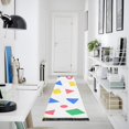 thumbnail image 4 of Yayeee Runner Rug for Bedroom 2'x6' Machine Washable Hallway Non Slip Mat, Blue Retro Triangles, 4 of 8