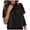 Black, variant on Women Lace-Detail Flared Blouse Short-Sleeve Crew Neck Lace Poplin Mesh Swing Top Elegant Loose Intricate Back Design (Black, M)