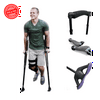 NEW Dynamo Sport Swings Lightweight Crutches Are The Best For Recovery. Shock-Resistant Grippy Feet Give You Confidence & Comfort. Anti-slip Back Strap Reduces Slip-outs/Falling(5'11"-6'6")