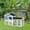 Blue, variant on Pawhut Large Outdoor Raised Painted Deluxe Wood Rabbit Hutch Bunny Outdoor Animal Cage Enclosure with Run