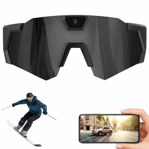 Glasses 4K Baseball Sunglasses with Camera, POV Recording Glasses, Sports Smart Glasses with Camera for Baseball, Lightweight Wearable Cameras for First-Person Action Video