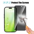 thumbnail image 4 of Privacy Screen Protector Ultra Clear Corning Tempered Glass Film Full Coverage Anti-Spy Protection Free Scratch Case Friendly Compatible with iPhone 15 Pro Max 6.7'', 4 of 9