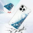 thumbnail image 4 of Case for iPhone 16 Pro Case Glitter Liquid Cute Clear,Sparkle Floating Quicksand Shockproof Protective Bumper Soft TPU Phone Case for iPhone 16 Pro 6.3 inch Love Blue YB, 4 of 14