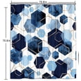 thumbnail image 4 of 70.87x70.87Inch Blue Shower Curtain, Modern Geometric Art Decor Waterproof Bath Curtain, Abstract Fabric Shower Curtain for Bathroom, 4 of 8