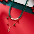 thumbnail image 2 of NICKSUN Christmas Layered Necklace for Women Red Green Gold Clay Beads Xmas Tree Snowflake Candy Cane Lollipop Snowman Reindeer Pendant Choker Necklace Birthday Holiday Party Jewelry Gifts, 2 of 8