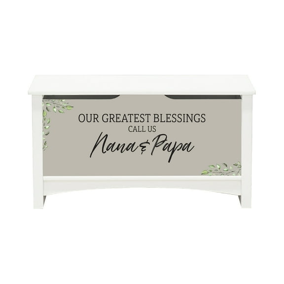 LifeSong Milestones Large Toy Chest Storage Organizer Our Greatest Blessings Call Us Nana&Papas