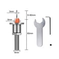 thumbnail image 5 of Counter Sink Drill Bit With Adjustment Wrench Woodworking Router Bit Milling Cutter Screw Extractor 4mmx8mm, 5 of 5