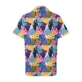 thumbnail image 7 of larppty Womens Hawaiian Button Down Shirts Short Sleeve Casual Floral Tropical Shirt Summer Beach Shirt Cool Button Up Tops（Purple， S）, 7 of 7