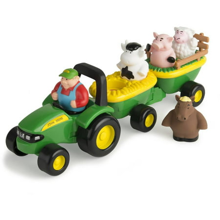 John Deere Animal Sounds Hayride Preschool Matching & Musical Tractor Toy, 6 (Best Farm Tractor For The Money)