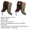 thumbnail image 6 of GROFRY Earflap Hat Star Badge Thickened Soft Faux Fur Plush Lining Ears Windproof Winter Men Women Hunting Motorcycle Lei Feng Cap for Outdoor, 6 of 8