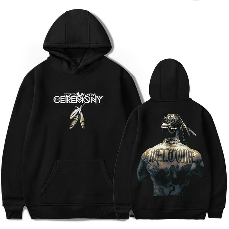 Kevin Gates The Ceremony album Hoodies Merch pop graphics print Unisex Trendy Casual Streetwear Sweatshirt Walmart