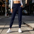 thumbnail image 2 of XUNKUSGA Joggers for Women Soft Casual High Waisted Tapered Yoga Pants Classic Solid Color Tummy Control Yoga Pants Women Comfortable Womens Pants for Dailywear M, 2 of 8