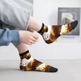 thumbnail image 4 of Salouo Autumn Raccoon In Forest Pattern Unisex Middle Tube Socks,Middle-Finger Knee High Socks Over The Calf Tube Stocking Crew Stockings for Women and Men Tube Socks, 4 of 8