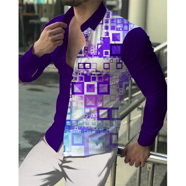 Camisas retro de moda para hombre 2024, camisetas casuales con estampado de tótem floral, camisetas de manga larga para hombre, ropa de fiesta para exteriores, camisetas tipo cárdigan, camisetas para