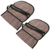 Topbathy 2Pcs Waxed Canvas Tool Roll Multi Color Organizer for Carpenters