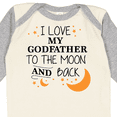thumbnail image 4 of Inktastic I Love My Godfather to the Moon and Back Boys or Girls Long Sleeve Baby Bodysuit, 4 of 5