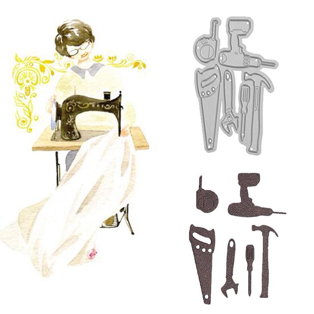 Cuadros Decorativos Plantillas de troqueles de corte de Metal para herramientas de jardín DIY álbum de recortes de tarjetas en relieve Likrtyny embutido en tela