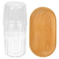 thumbnail image 4 of 1 Set of Bedside Water Carafe Clear Cold Water Pitcher Nightstand Water Carafe Mouthwash Carafe With Tray, 4 of 8