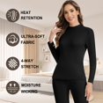 thumbnail image 5 of COMFREE Mock Neck Thermal Underwear Set for Women Ultra Soft Long Johns Top and Bottom for Cold Weather, 5 of 7