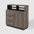 thumbnail image 4 of 40" 3-Drawer Wood Secretary Desk - Gray Wash, 4 of 7