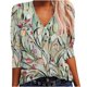 thumbnail image 2 of ICHUANYI Liquidación Camiseta informal estampada de manga larga con botones y cuello en V para mujer Top de manga larga con cuello en V ICHUANYI WER202308256500, 2 of 6