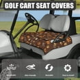 thumbnail image 3 of Whosucclay Paw Print Brown Thickened Cover Blanket Towel Accessories With 4 Storage Pockets for Club Car EZGO Yamaha Icon, Elastic Golf Cart Seat Protector, 3 of 7