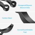 thumbnail image 4 of ARCADORA Black Steel Pry Bar Adapter 1/2 & 3/8 Inch Square Drive 6 & 4 Point Angle Head Design For Automotive Control Arm Repair, 4 of 6