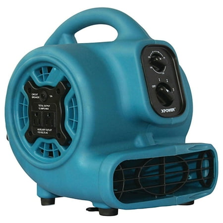 

XPOWER P-230AT 800 CFM 3-Speed Mini Air Mover/Floor Dryer/Utility Blower Fan w/ Timer and Power Outlets