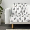 thumbnail image 3 of Picia Funny Chicken Pattern Baby Soft Dot Blanket with Silky Satin Backing Baby Gifts for Boys and Girls (30" x 40"), 3 of 9