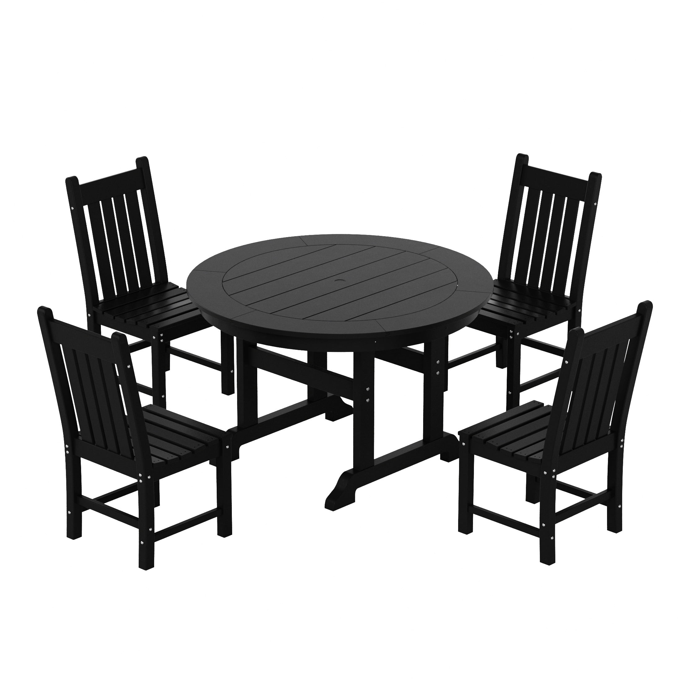 WestinTrends Malibu 5 Piece Outdoor Dining Set, All Weather Poly Lumber