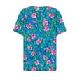thumbnail image 5 of Kctiaxy Short Sleeve Shirts for Women Hawaiian Printed V-Neck Shirt Fashion Casual Beach Button Collared Pullover Floral Summer Tops, 5 of 6