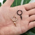 thumbnail image 4 of Minimalist Spike Huggie Small Hoop Dangle Drop Earrings for Men Women Geometric Huggie Stainless Steel Charms Hoops Cuff Cartilage Stud Tragus Helix Wrap Hypoallergenic Earring Punk Gift, 4 of 4