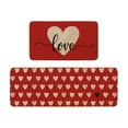 thumbnail image 1 of TIMIFIS Valentine's Day Bathroom Rugs and Mats Sets, 2 Piece Kitchen Mats for Floor,Love Bath Mats for Bathroom, Non Slip Washable Door Porch Mat Home Decor, 1 of 8