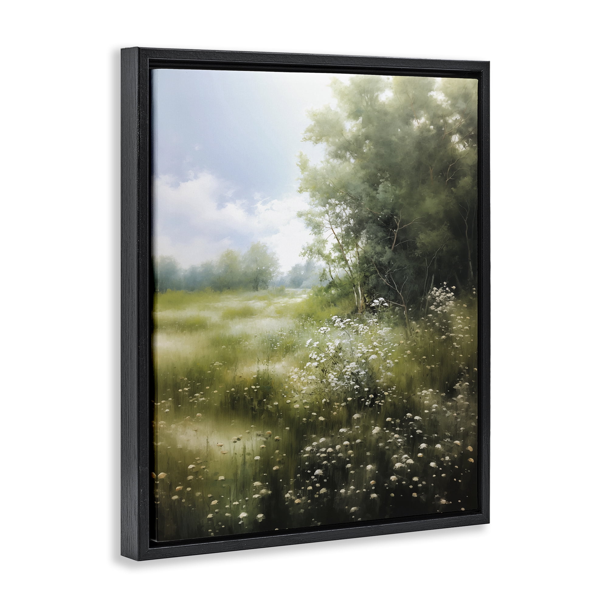 Stupell Industries Greener Pastures Landscape Black Framed Floater Canvas Wall Art, design by Heidi Kuntz