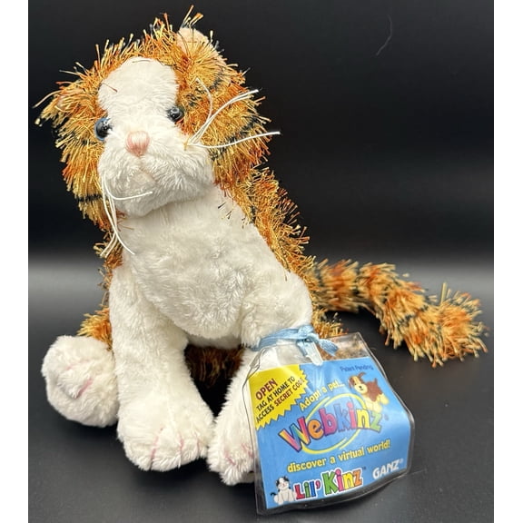 Ganz Webkinz Lil  Kinz - Striped AllEY Cat HS042 Sealed Code Intact (NEW WITH WEBKINZ SEALED CODE)