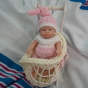 13cm Realistic Micro Preemie Doll - 4.5 Open-Eyes Silicone Reborn Baby, Ultra-Lifelike Mini Newborn Collectible (Style 3)