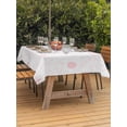 thumbnail image 2 of Easter Bunny Outdoor Tablecloth - 52x70 Inch Rectangle Dining Table Cover, Pink Eggs Cute Rabbits Cartoon Waterproof Outdoor Table Cloth with Umbrella Hole & Zipper for Picnic/Patio/Party, 2 of 7