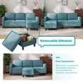 thumbnail image 6 of BALUS Sectional Sofa with Storage Ottoman, 78'' Convertible L-Shaped Sofa Couch for Living Room&Small Space, Blue, 6 of 9