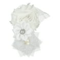 thumbnail image 4 of (3 pack) Offray White Satin Tulle with Gem Flower Cluster, 1 Each Embellishment, 4 of 11