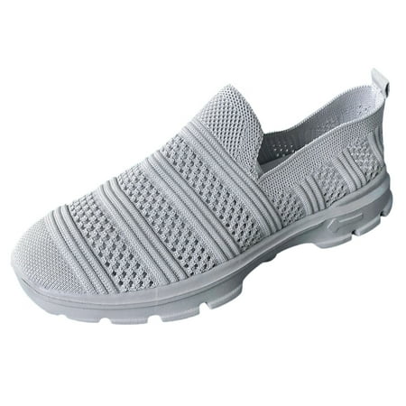 

Sneakers for Women Sneakers for Women Casual Sport Shoes Mesh Running Shoes Knit Detail Slip On Running Shoes Womens Sneakers Mesh Grey 42