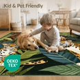 thumbnail image 4 of ODIKA 8'x10' Washable Area Rug Durable, Non-Slip Jungle Border Insect Motifs Patterned Eclectic Motif Scatter for Living Room, Under Sectional, Family, 4 of 7