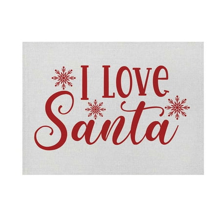 

Christmas Decor Outdoor Christmas Decoration Outdoor Christmas Decorations Christmas Placemat Cotton And Linen Cartoon Printing English Table Mat Holiday Decoration J